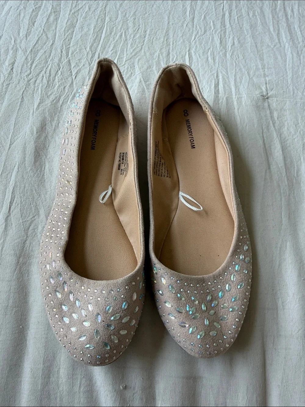 Time and Tru Navy and Blush Ballet Flats - Pair of Women's Slip-Ons